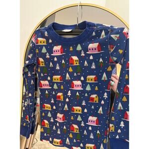 Hanna Andersson Kids 120 (Size 6-7) Organic Cotton PJ Top - Hygge House Blue